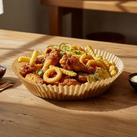 그린리빙 에어프라이어 종이호일 (원형/16cm) 2000개입 이미지