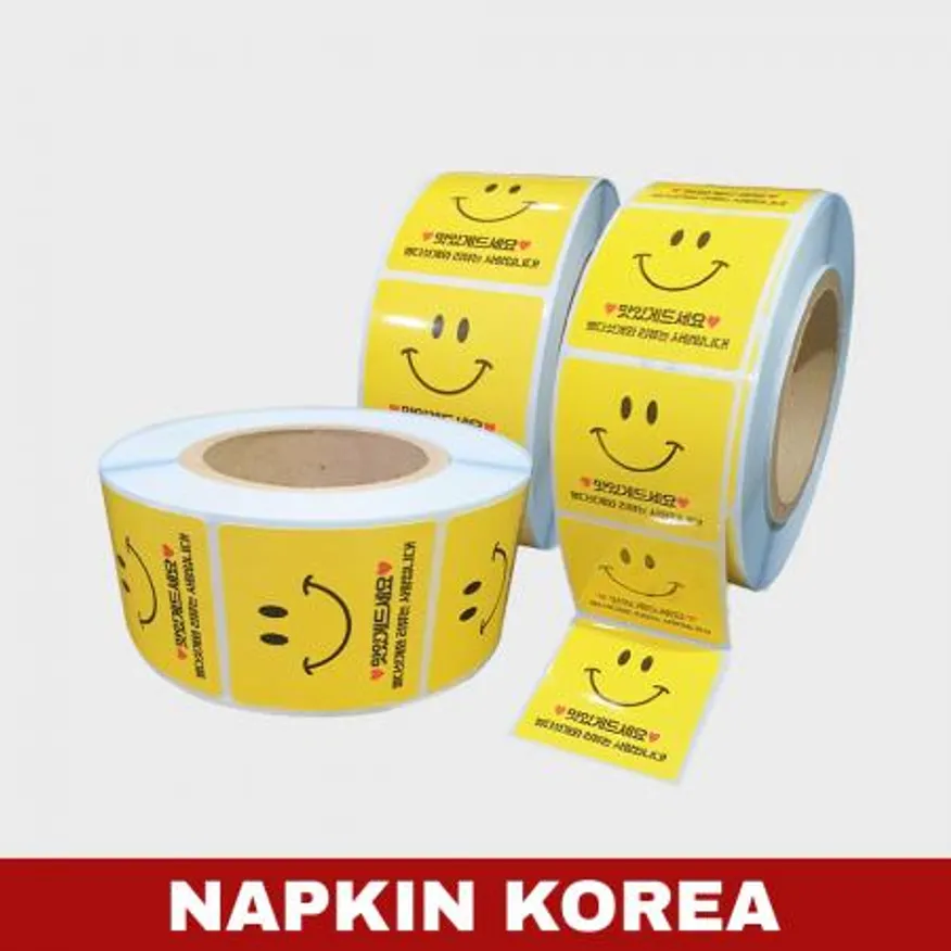 롤 배달스티커 리뷰 44종 (리뷰(스마일)) 1000매 이미지