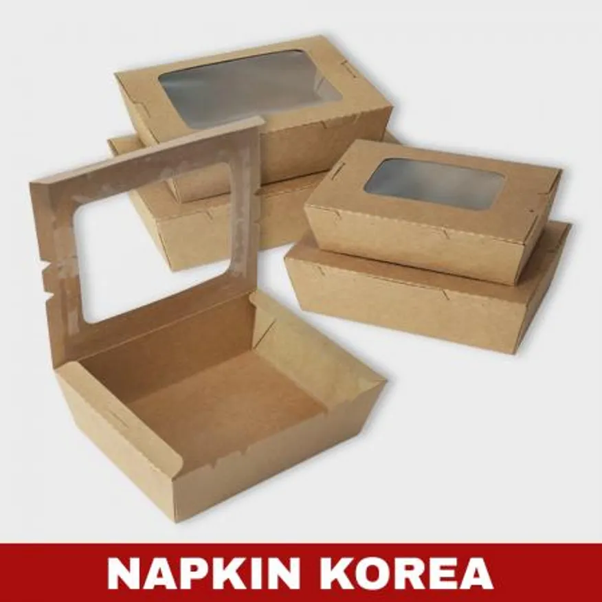크라프트 투명창 도시락 K700W 200개입 이미지