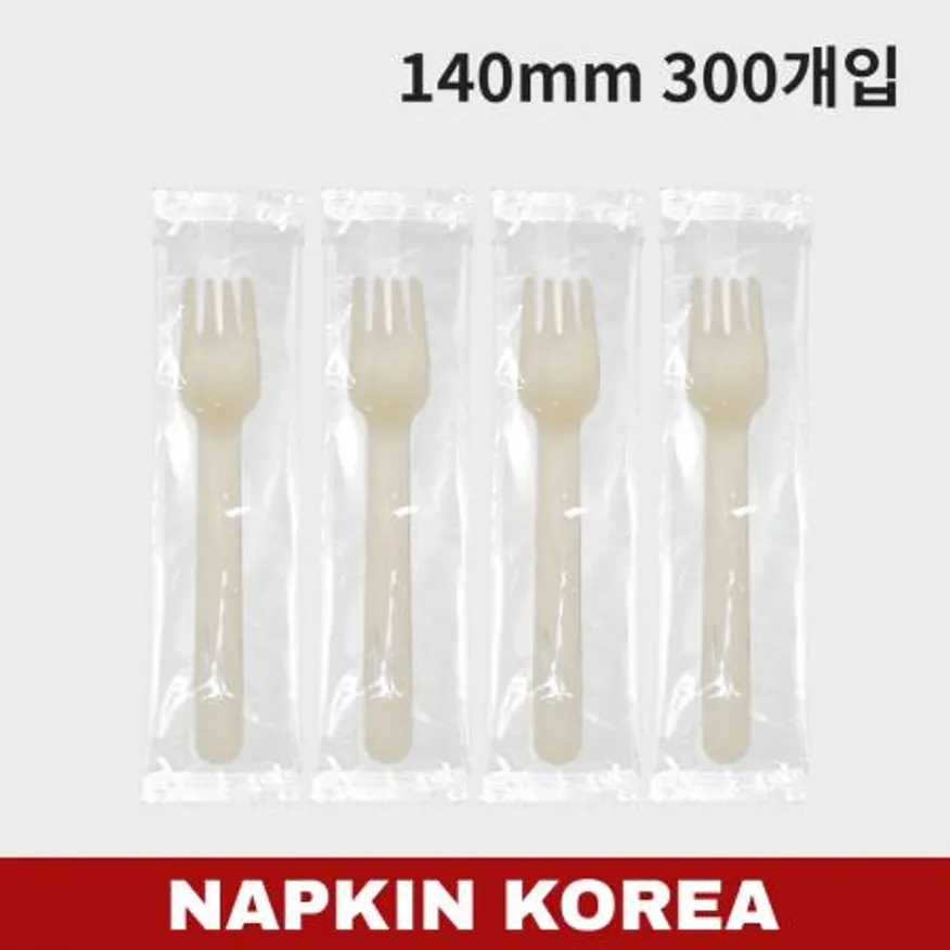 우드포크 개별포장(140mm) 300개입 이미지