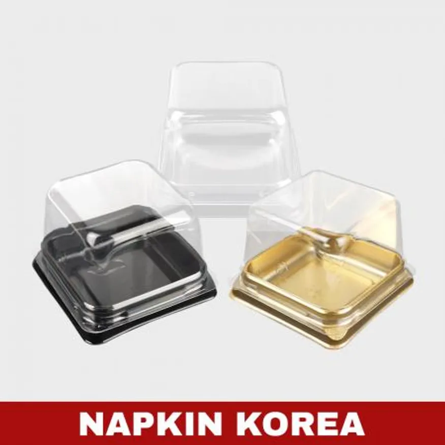 화과자(두쫀쿠)용기 (검정 용기+PET뚜껑) 세트 4800개입 이미지