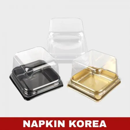 화과자(두쫀쿠)용기 (검정 용기+PET뚜껑) 세트 4800개입 이미지