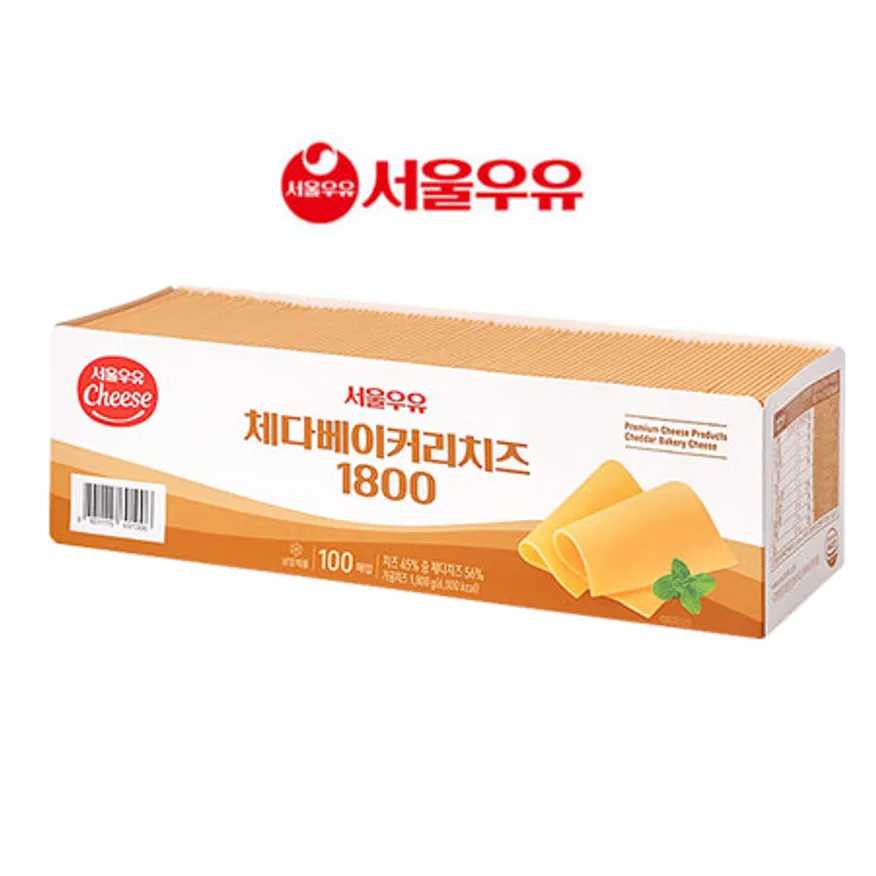 서울우유치즈 체다 베이커리 치즈 1800 100매입 1개 이미지