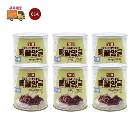 [무료배송] 선인 빙수용  통팥앙금 850g 6개 (박스포장) 붕어빵 만들기