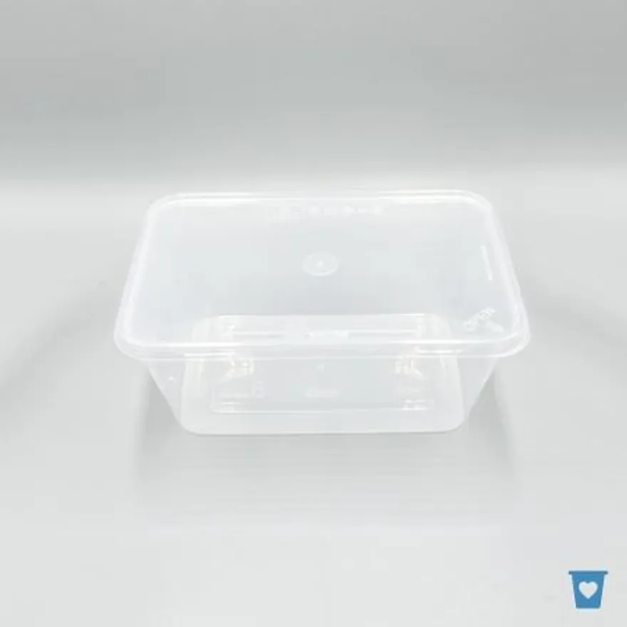 일회용 사각 죽용기 BW B1000 1,000ml 500개세트 밀폐용기 이유식 반찬포장 팩프렌즈 이미지