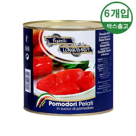 [무료배송]롱고바디 토마토홀 2.55kg x 6개입 [BOX]