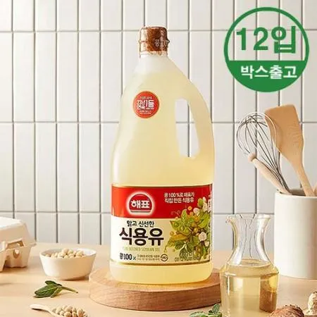 해표 식용유 (콩기름) 1.8L x 12개입 [BOX]
