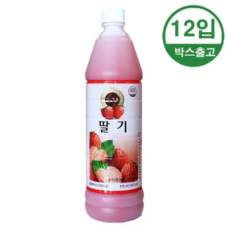 청솔 딸기원액 835ml x 12개입 [BOX]
