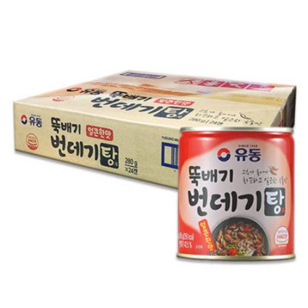 유동 번데기탕(얼큰한맛) 280g 1박스(24개입)
