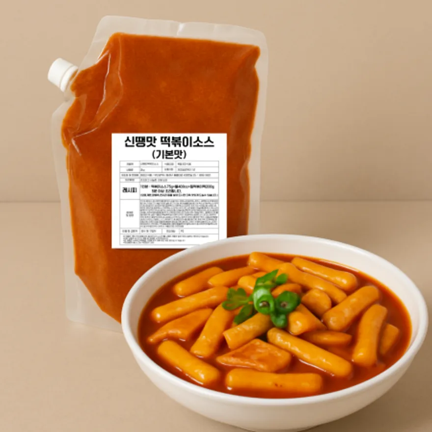 신땡맛 떡볶이소스75g 기본맛 국물떡볶이소스 떡볶이분말스프 이미지
