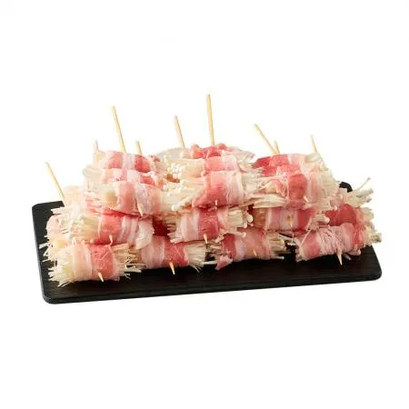 꼬치마트 삼겹팽이버섯말이 꼬치 55g x 10개 1팩 이미지
