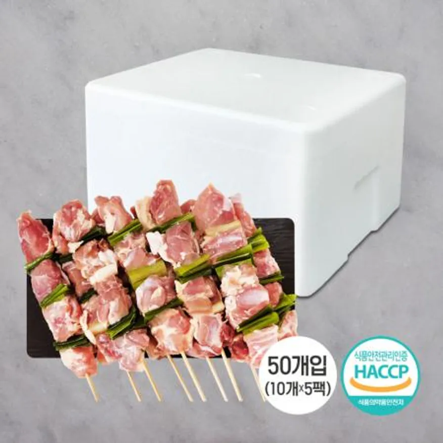 꼬치마트 파닭꼬치 30cm 125g x 50개 1박스 이미지