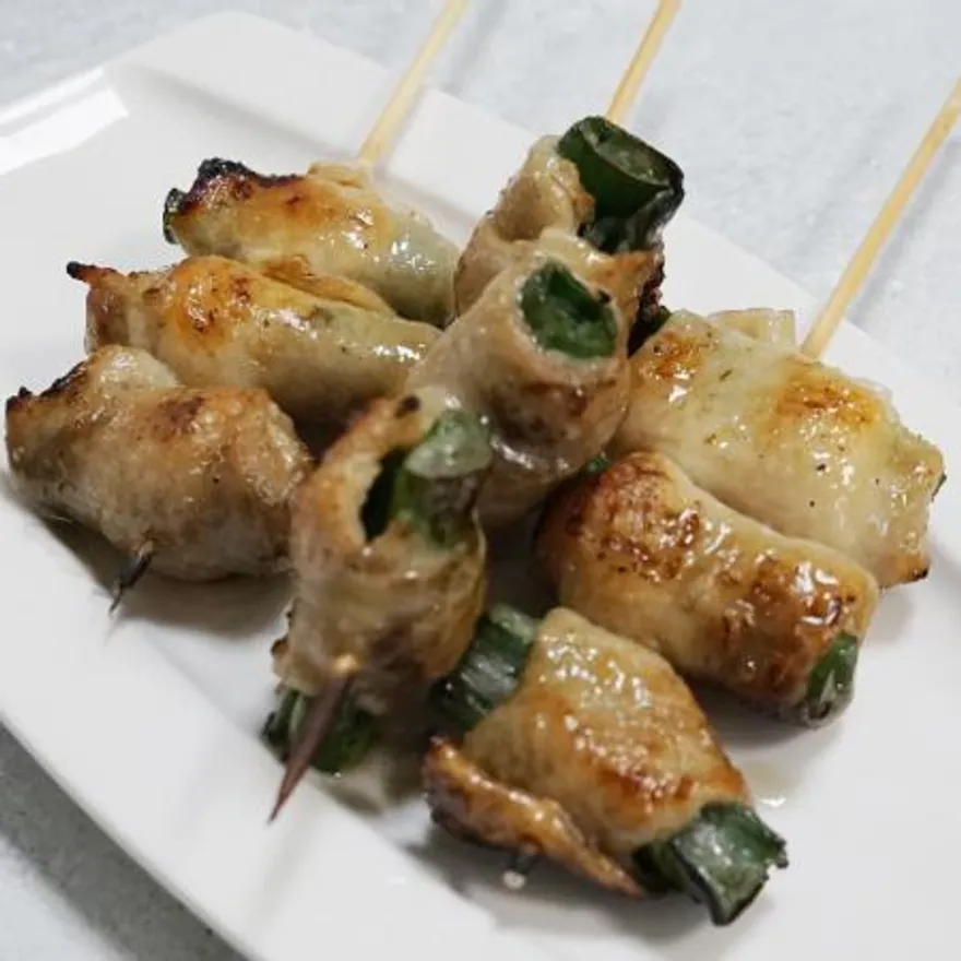 꼬치마트 닭껍질 대파말이 꼬치 10개 1팩 이미지