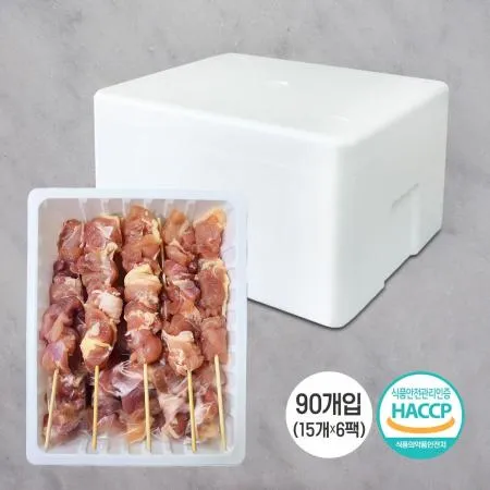 꼬치마트 순살닭꼬치 20cm 50g x 90개 1박스