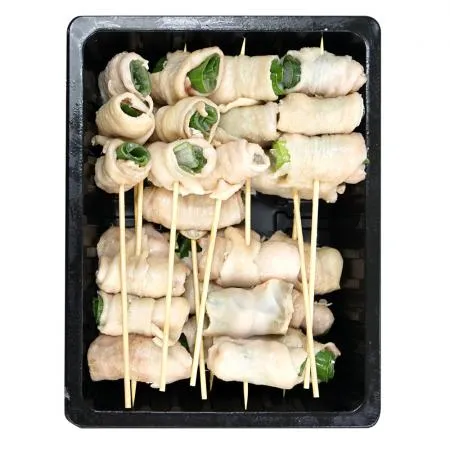 꼬치마트 닭껍질 대파말이 꼬치 10개 1팩