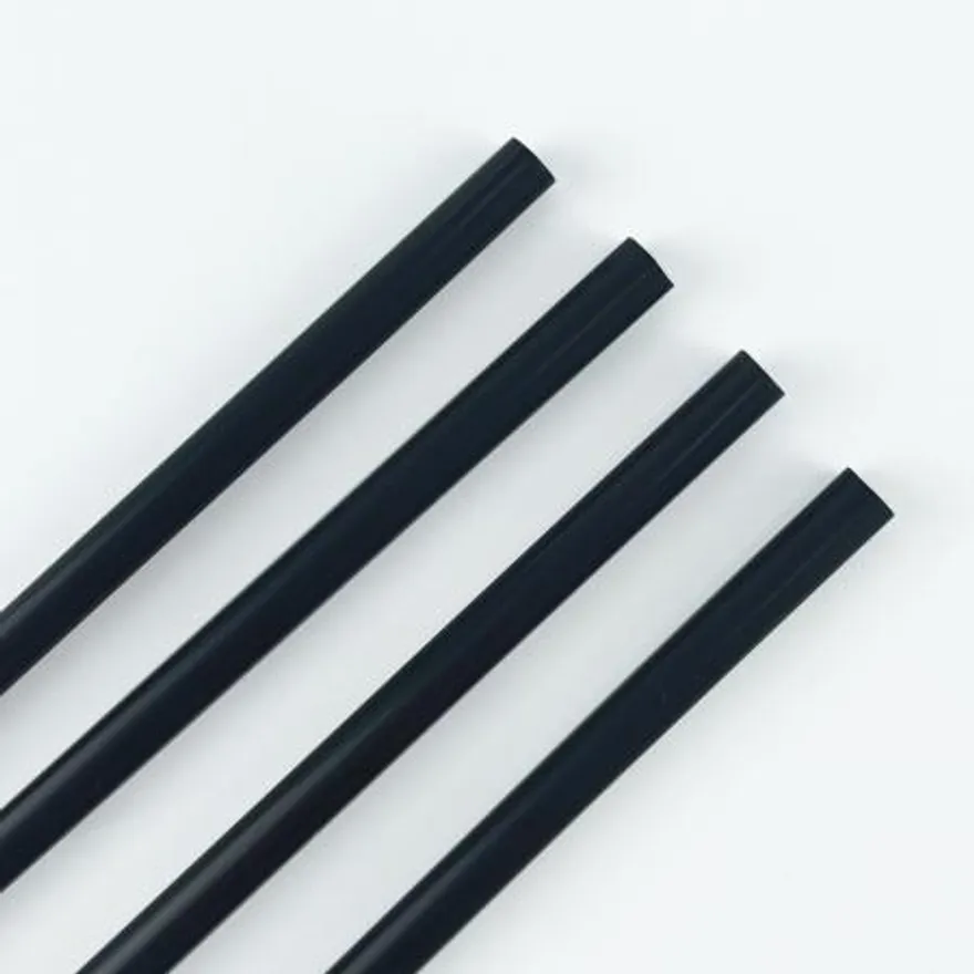 7mm x 28cm 블랙 개별포장 빨대 5000개 이미지