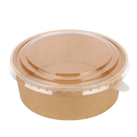 크라프트 원형 종이용기+뚜껑세트 1500cc 185파이 각300개