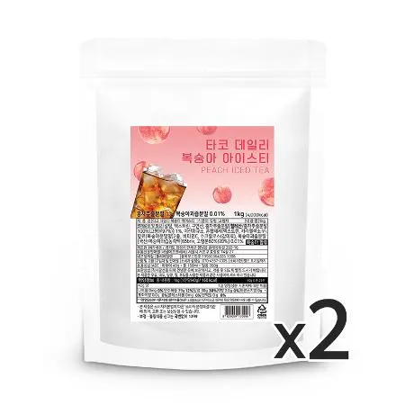 타코 데일리 복숭아 아이스티 파우더 1kg 2개