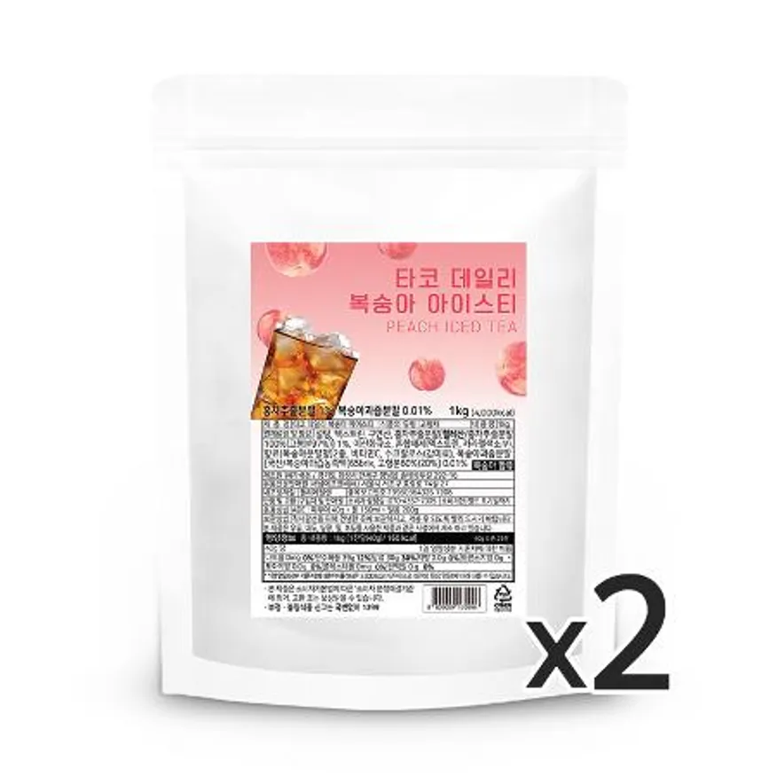 타코 데일리 복숭아 아이스티 파우더 1kg 2개 이미지