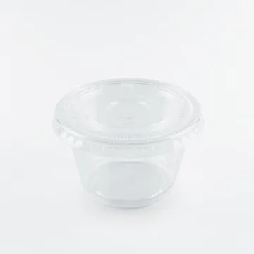 4온스 일회용 소스용기+평뚜껑세트 각2500개