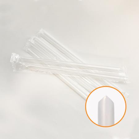 7mm x 21cm 투명 사선 개별포장 빨대 5000개