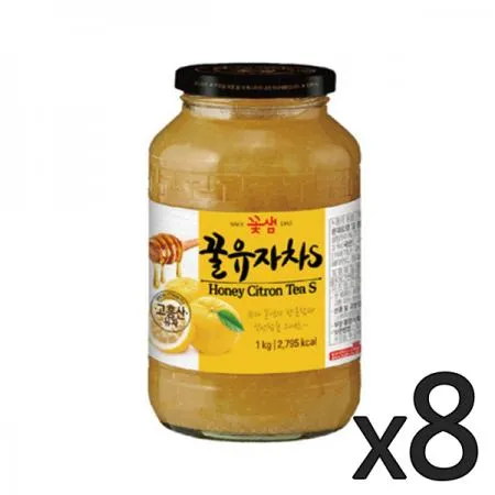 꽃샘 꿀유자차S 1kg 8개