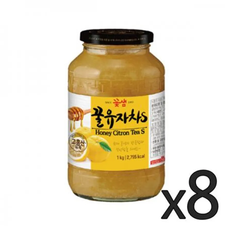 꽃샘 꿀유자차S 1kg 8개 이미지