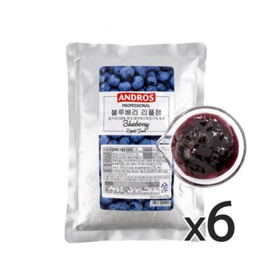 앤드로스 블루베리 리플잼 1kg 6개 이미지