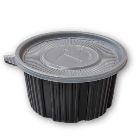 탕용기 블랙 2800ml (대) 220mm 200개