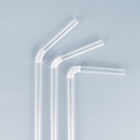 7mm x 25cm 투명 자바라 개별포장 빨대 10000개