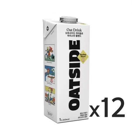 오트사이드 귀리음료 바리스타 블렌드 1L 12개