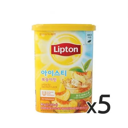 립톤 아이스티 복숭아 907g 5개 
