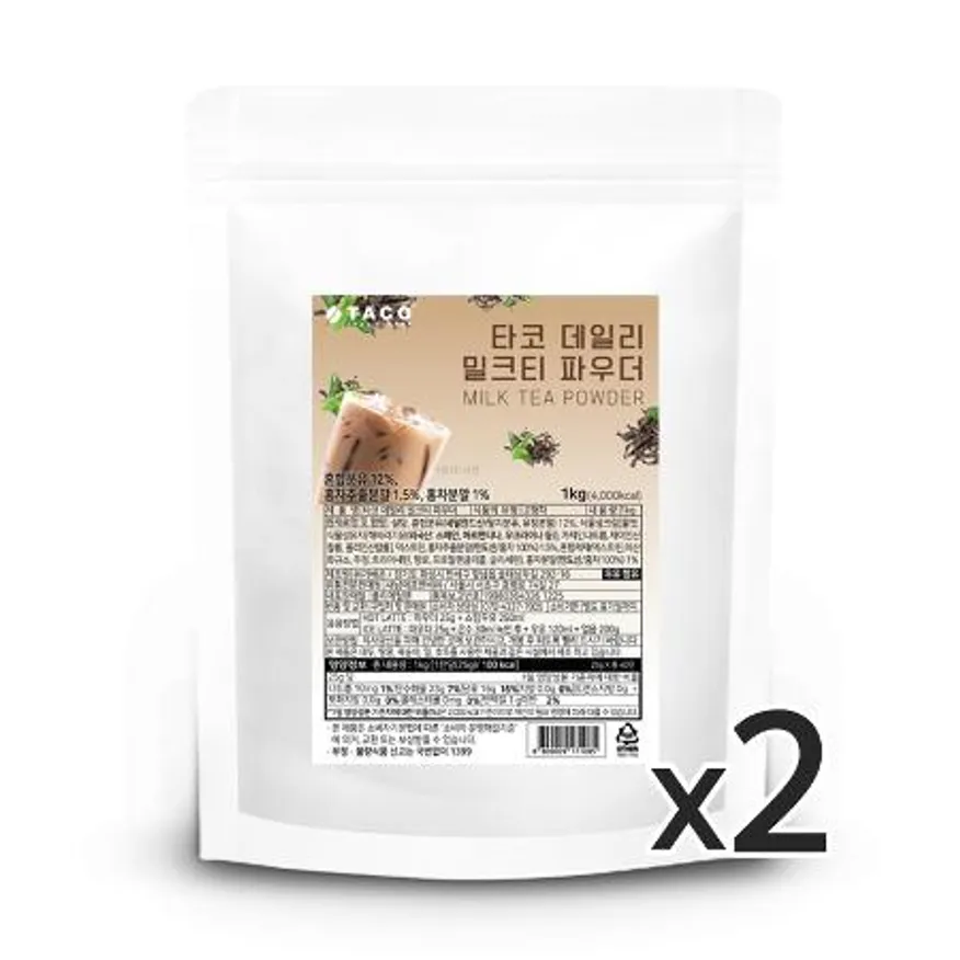 타코 데일리 밀크티 파우더 1kg 2개 이미지