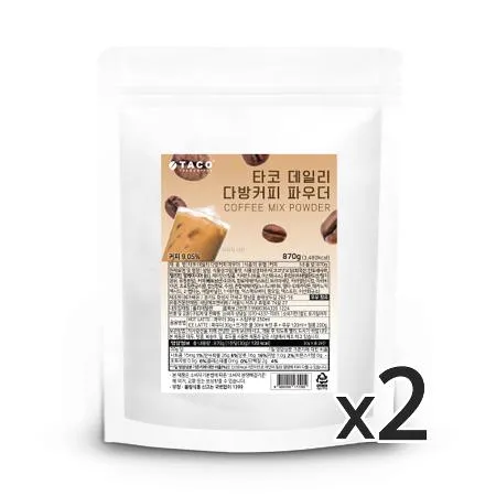 타코 데일리 다방커피 파우더 870g 2개