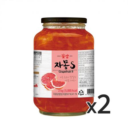 꽃샘 자몽차S 2kg 2개
