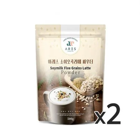 아레스 소이오곡 라떼 파우더 500g 2개