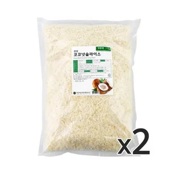 건조 코코넛 슬라이스 1kg 2개