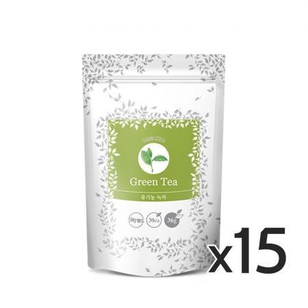 아레스 유기농 녹차 30티백 15개