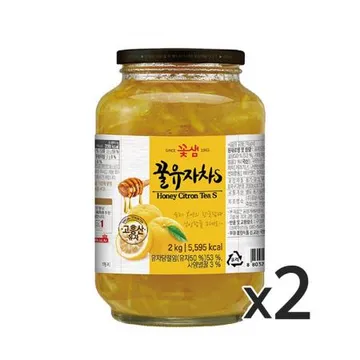 꽃샘 꿀유자차S 2kg 2개