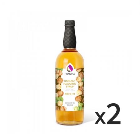 포모나 헤이즐넛 시럽 1000ml 2개 