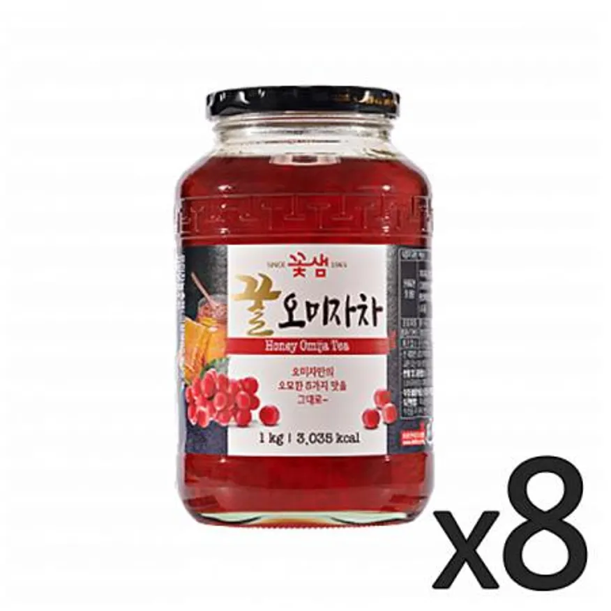 꽃샘 꿀오미자차 1kg 8개 이미지