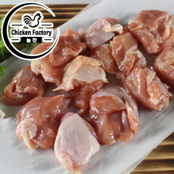 (냉동) 국산 닭조각정육 1kg 국내산 뼈없는 순살 조각 닭다리살