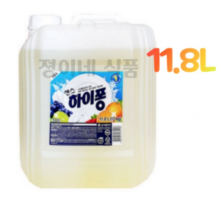 LG 센스 하이퐁 주방세제 업소용 대용량 말통 1종 과일 채소 세척 세제