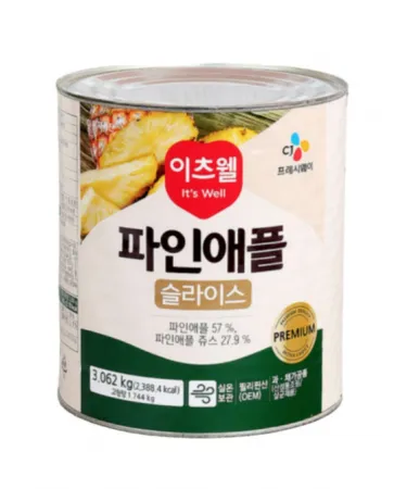 이츠웰 파인애플 슬라이스 3kg