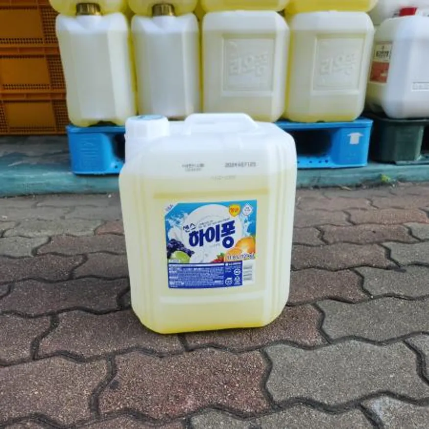 LG 센스 하이퐁 주방세제 업소용 대용량 말통 1종 과일 채소 세척 세제 이미지