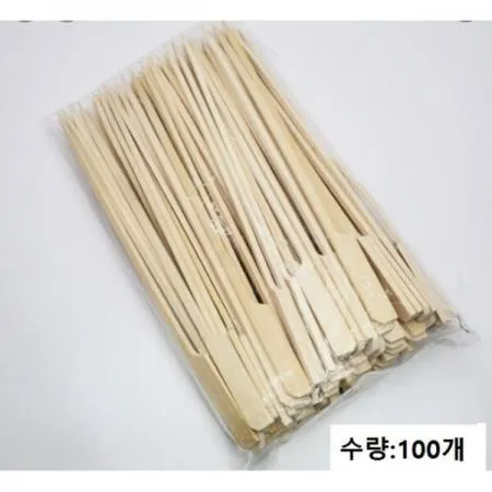 손잡이형 대나무 꼬지 25cm 100개 이미지