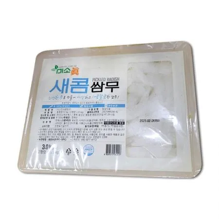 미소진 냉면용 새콤쌈무 3kg (+아이스박스)