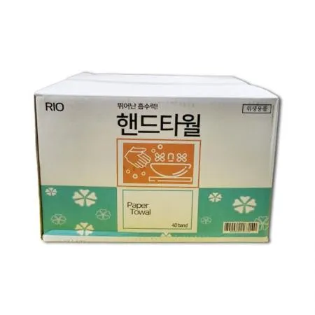리오 업소용 핸드타월 90매x40밴드