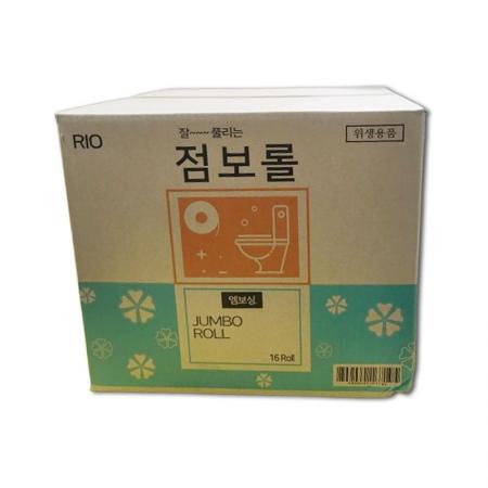리오 업소용 엠보싱점보롤 16롤 (2겹)