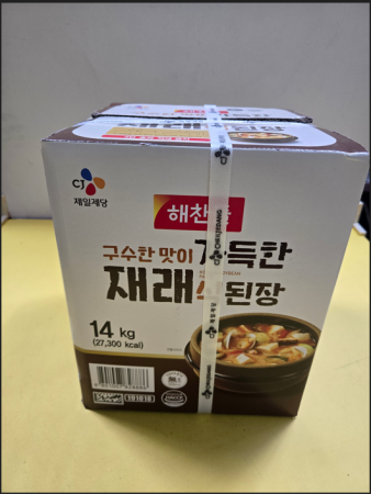 CJ 해찬들 가득한 재래식 된장 14kg